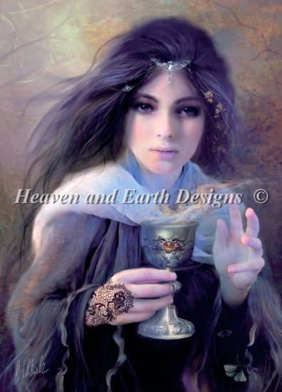 Bente Schlick クロスステッチ刺しゅうチャート 図案 HAED 【Mini Witches Brew】 Heaven And Earth Design