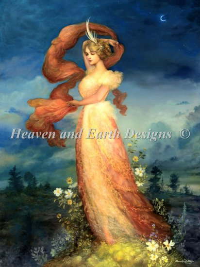 クロスステッチ刺繍図案 Heaven And Earth Designs HAED 輸入 上級者 Annie Stegg クリュティエ/水の妖精 Klytie 全面刺し