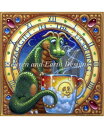 HAED クロスステッチ刺繍図案 Heaven And Earth Designs 輸入 上級者 Randal Spangler ドラゴンの朝 Draggin In The Morning 全面刺し