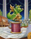 Heaven And Earth Designs クロスステッチ刺繍図案 HAED 輸入 上級者 Randal Spangler 糸巻きボビンとドラゴン Min...