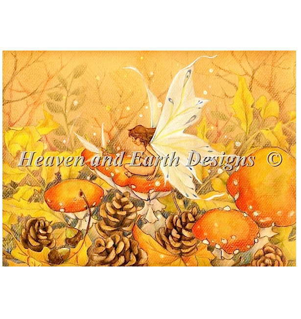 Heaven And Earth Designs クロスステッチ刺繍図案 HAED 輸入 上級者 Joanna Bromley 黄金色の秋 Golden Autumn 全面刺し