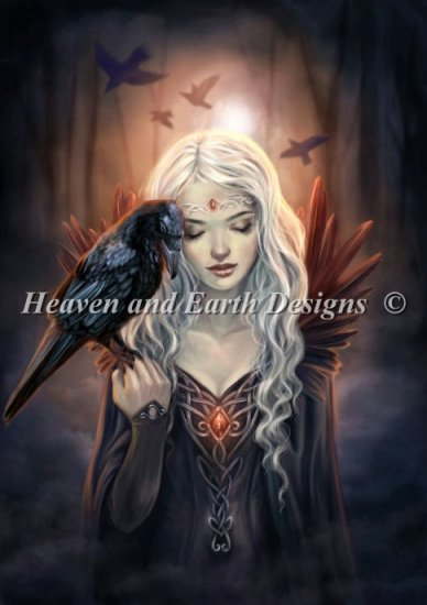 Heaven And Earth Designs クロスステッチ刺繍図案 HAED 輸入 上級者 Selina Fenech ワタリガラスの親族 Raven Kin 全面刺し