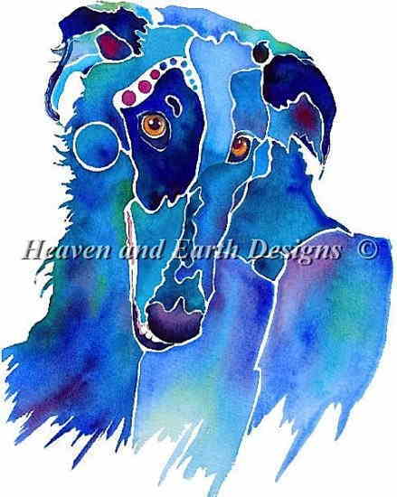 Heaven And Earth Designs クロスステッチ刺繍図案 HAED 輸入 上級者 Jo Lynch ボルゾイ・エミリー Borzoi Emily