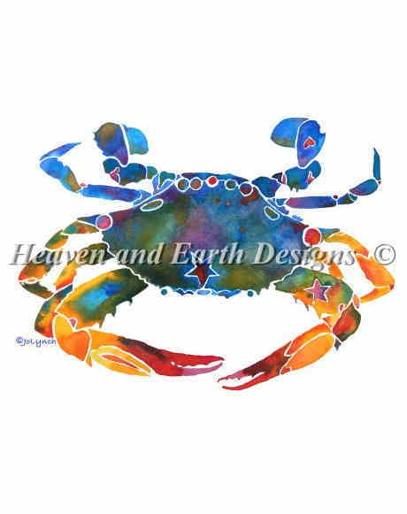 Heaven And Earth Designs クロスステッチ刺繍図案 HAED 輸入 上級者 Jo Lynch 蟹 Crabby