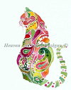 Heaven And Earth Designs クロスステッチ刺繍図案 HAED 輸入 上級者 Jo Lynch ペイズリー・キャット Paisley Cat...