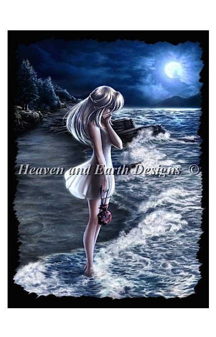 Heaven And Earth Designs クロスステッチ刺繍図案 HAED 輸入 上級者 Adele Sessler 月光を覚えている I Remember Moonlight 全面刺し