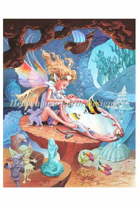 Heaven And Earth Designs HAED クロスステッチ刺繍図案 輸入 上級者 John Patience 海の妖精 Sea Fairy 全面刺し