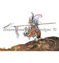 Heaven And Earth Designs HAED クロスステッチ刺繍図案 輸入 上級者 John Patience 妖精の槍騎兵 Fairy Lancer