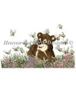 クロスステッチ刺繍図案 Heaven And Earth Designs HAED 輸入 上級者 Tom Allen 蝶とベアー Butterfly Bear