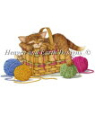 クロスステッチ刺繍図案 Heaven And Earth Designs HAED 輸入 上級者 Tom Allen 子猫の遊ぶ時間 Kitty Playtim...
