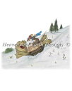 クロスステッチ刺繍図案 Heaven And Earth Designs HAED 輸入 上級者 Tom Allen ソリと仲間たち Sledding Budd...