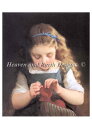 Emile Munier(エミール・ムニエル) 名画 【A Careful Stitch】 クロスステッチ刺しゅうチャート HAED 図案 Heaven And...