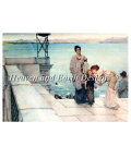 Lawrence Alma-Tadema（ローレンス・アルマ＝タデマ） 名画 【A Kiss】 クロスステッチ刺しゅうチャート HAED 図案 Heaven And Earth Designs 輸入 上級者様向け