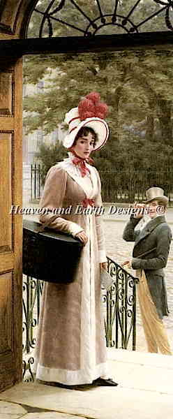 Edmund Blair Leighton（エドモンド・レイトン） 名画 【A Source of Admiration】 クロスステッチ刺し..