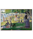 Georges Seurat（ジョルジュ・スーラ） 名画【 Mini A Sunday On La Grande Jatte / グランド・ジャット島の日曜日の午後 】 HAED クロスステッチ刺繍図案 Heaven And Earth Designs 輸入 上級者