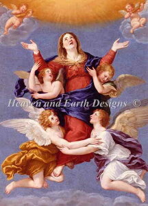 Francesco Albani フランチェスコ・アルバーニ 名画 【聖母被昇天-Assumption Of The Virgin-】 HAED クロスステッチ刺繍図案 Heaven And Earth Designs チャート