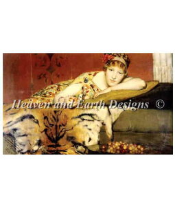 Lawrence Alma-Tadema(ローレンス・アルマ=タデマ) 名画 【Cherries】HAED クロスステッチ刺しゅう 図案 Heaven And Earth Designs 輸入 チャート 美術 絵画