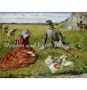 Walter Crane(ウォルター・クレイン) 名画 【Ruth And Boaz】 クロスステッチ刺しゅうチャート HAED 図案 Heaven And E...