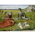 Walter Crane（ウォルター・クレイン） 名画 【Ruth And Boaz】 クロスステッチ刺しゅうチャート HAED 図案 Heaven And Earth Designs 輸入 美術 絵画