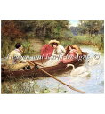 George Sheridan Knowles(ジョージ・シェリダン・ノウルズ) 名画 【Summer Pleasures on the River】 クロスス...