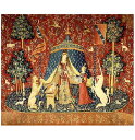 Unicorn Tapestries（タペストリー） 名画 【貴婦人と一角獣/Supersized Lady and The Unicorn Desire】 絵画 美術 芸術作品 HAED クロスステッチ刺繍図案 Heaven And Earth Designs 輸入 上級者 全面刺し