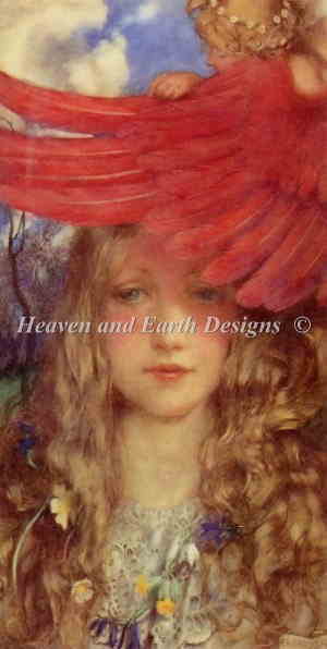 Eleanor Brickdale（エリナー・フォーテスキュー＝ブリックデイル）名画 【The Blush】 HAED 図案 チャート Heaven And Earth Designs 輸入 上級者 難しい