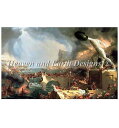 Thomas Cole(トマス・コール)名画 【帝国の推移/The Course of Empire - Destruction】 HAED クロスステッチ刺繍...