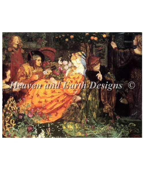 Eleanor Fortescue-Brickdale（エリナー・フォーテスキュー＝ブリックデイル） 名画 【The Deceitfulness of Riches】 HAED クロスステッチ刺しゅう 図案 Heaven And Earth Designs 輸入 チャート 美術 絵画 芸術作品