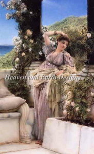 Lawrence Alma-Tadema(ローレンス・アルマ=タデマ) 名画 【薔薇の中の薔薇-Thou Rose of All Roses-】 クロスステッチ刺しゅうチャート HAED 図案 Heaven And Earth Designs 難しい 輸入 上級者様向け