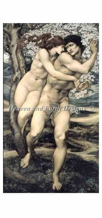 Edward Burne-Jones（エドワード・バーン＝ジョーンズ） 名画 【Tree of Forgiveness】 クロスステッチ刺しゅうチャート HAED 図案 Heaven And Earth Designs 難しい 輸入 上級者様向け