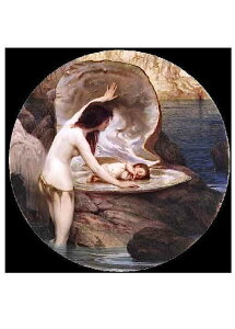 Herbert James Draper(ハーバート・ジェームズ・ドレイパー) 名画 【A Water Baby】 HAED クロスステッチ刺しゅう 図案 Heaven And Earth Designs 輸入 チャート 美術 絵画 芸術作品