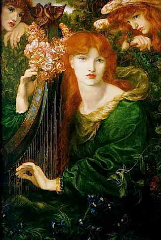 Dante Gabriel Rossetti（ダンテ・ゲイブリエル・ロセッティ） 名画 【La Ghirlandata】 美術 絵画 芸術作品 HAED クロスステッチ刺しゅう 図案 Heaven And Earth Designs 輸入 チャート