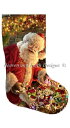 ししゅうクロスステッチ図案 HAED サンタクロースとオモチャのクリスマスブーツ Heaven And Earth Designs 輸入 Dona Gelsinger 上級者 Stocking Filling the Stocking 全面刺し