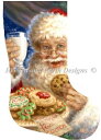 ししゅうクロスステッチ図案 HAED クリスマスブーツ・ミルク&クッキー Heaven And Earth Designs 輸入 Dona Gelsinger ...