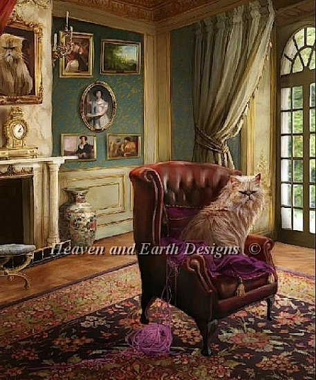 ししゅうクロスステッチ図案 HAED チャート Heaven And Earth Designs 輸入 Marta Dahlig 主人の帰り Masters Return 全面刺し 上級者