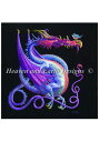 ししゅうクロスステッチチャート HAED パープル・ドラゴン Heaven And Earth Designs 輸入 James C Christensen 図案 Purple Dragon 全面刺し 上級者