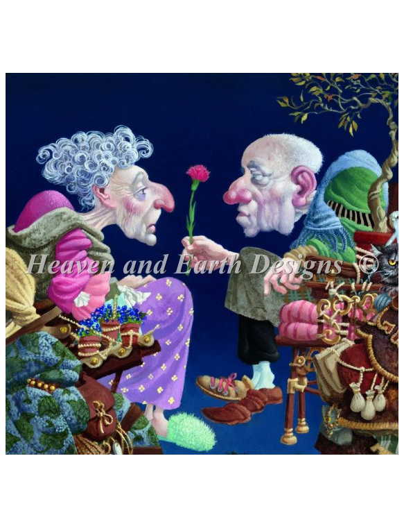 ししゅうクロスステッチチャート HAED 夕闇 Heaven And Earth Designs 輸入 James C Christensen 図案 ..