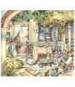 HAED 刺しゅうクロスステッチチャート オレンジの木と中庭 Heaven And Earth Designs 輸入 Kim Jacobs 上級者 Orange...