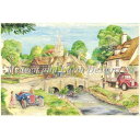 HAED 刺しゅうクロスステッチチャート 田舎の集落 Heaven And Earth Designs 輸入 Morgan Fitzsimons 上級者 Old...