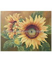 HAED クロスステッチししゅう図案 サンフラワー Heaven And Earth Designs 輸入 Marianne Broome 上級者 Sunflowers 全面刺し