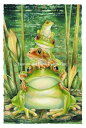 HAED ししゅうクロスステッチ図案 フロッグ Heaven And Earth Designs 輸入 Jody Bergsma 上級者 Top Frog 全面...