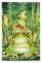 HAED ししゅうクロスステッチ図案 フロッグ Heaven And Earth Designs 輸入 Jody Bergsma 上級者 Top Frog 全面刺し