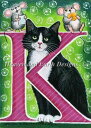 刺繍クロスステッチ図案 猫のアルファベット(K) Heaven And Earth Designs 輸入 Irina Garmashova 上級者 QS K I...