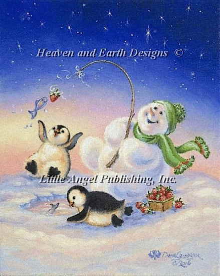 HAED クロスステッチししゅう図案 釣り仲間 Heaven And Earth Designs 輸入 Dona Gelsinger 上級者 QS Fishin Friends