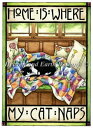 クロスステッチししゅう図案 私の猫が昼寝をする場所 Heaven And Earth Designs 輸入 Meredith Dillman 全面刺し Home is Where My Cat Naps