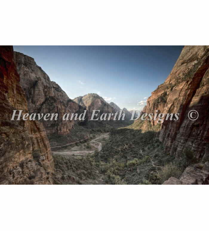 ししゅうクロスステッチチャート ザイオン国立公園エンジェル・トレイル) Heaven And Earth Designs 輸入 Geoff Pritchard 上級者 Zion Angels Trail