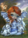 HAED 手芸 クロスステッチ刺しゅう図案 Jasmine Becket Griffith 【ブルー・ウィロー・ドラゴンリング】Supersized Blue ...