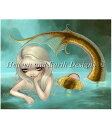 HAED 手芸 クロスステッチ刺繍チャート 【ゴールデン・マーメイド】 Golden Mermaid
