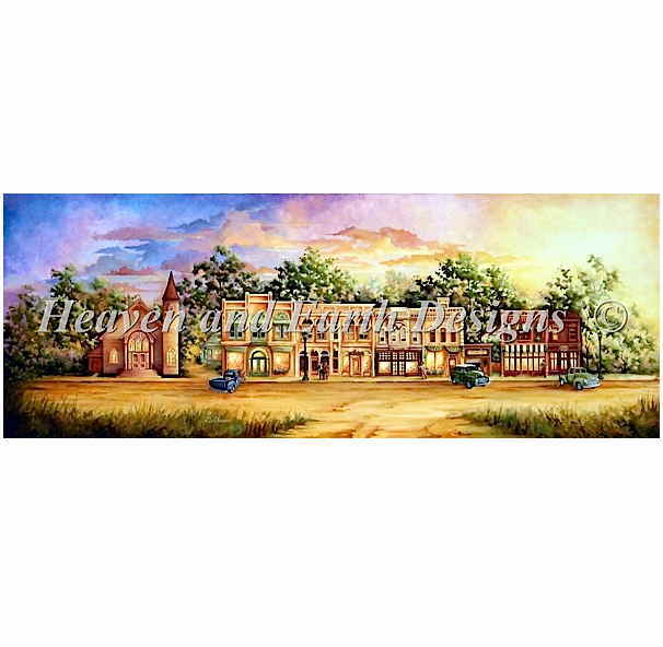 HAED 手芸 クロスステッチ刺しゅう図案 【セレニティクリークの早朝】 Early Morning in Serenity Creek