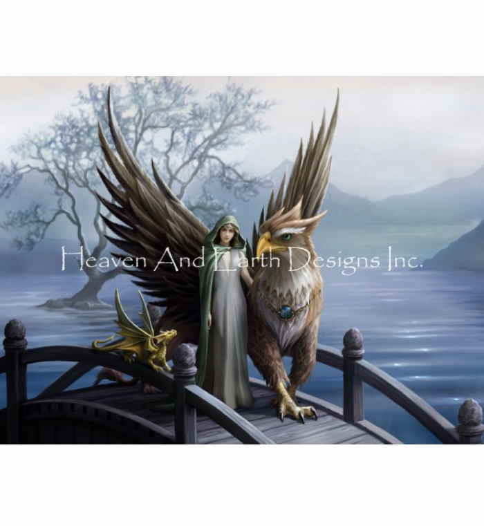 HAED クロスステッチ刺しゅうチャート Heaven And Earth Designs 図案 【Realm Of Tranquility Max Colors】 Anne Stokes 1
